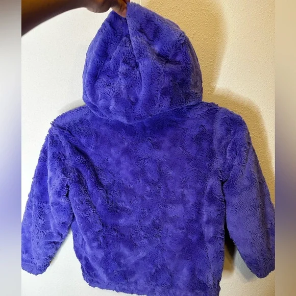 NORTH FACE girls hooded jacket purple and pink size 6 - Picture 3 of 8